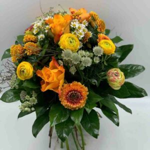 yellow star Bouquet de fleurs livraison cadeau fleurs fraiches roses colorée orange jaune verdure