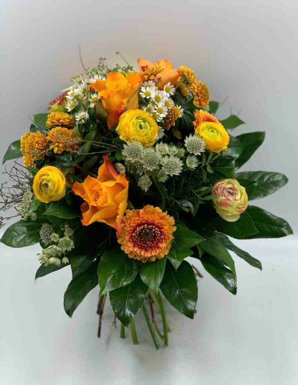 yellow star Bouquet de fleurs livraison cadeau fleurs fraiches roses colorée orange jaune verdure