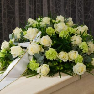 Funeral white Arrangement delivery