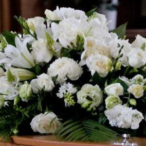 Funeral white Arrangements delivery