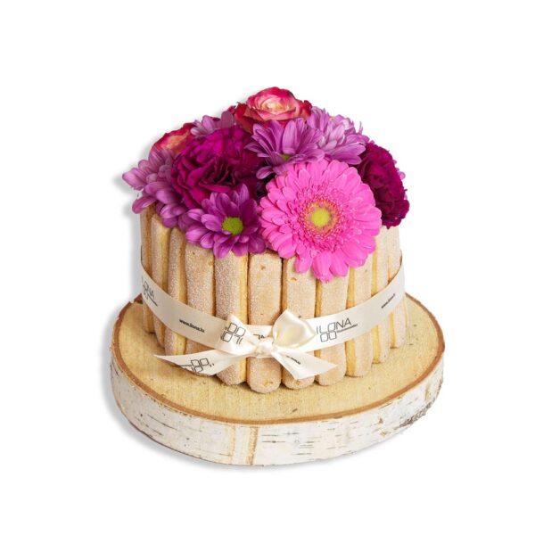 Gâteau de fleurs rose fleurs rose Boudoir cadeaux livraison décoration roses