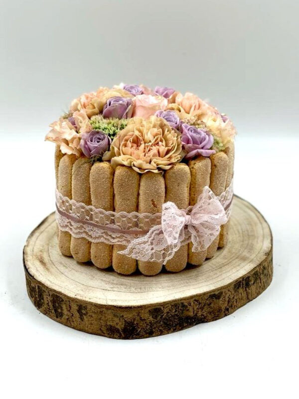 Gâteau de fleurs violet fleurs Boudoir cadeaux livraison décoration roses