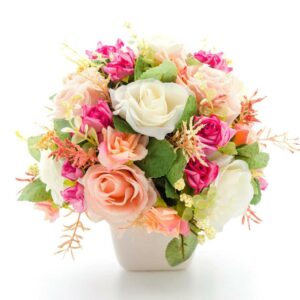 Beautyness Bouquet de fleurs livraison cadeau fleurs fraiches roses colorée